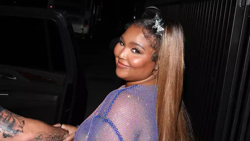 Rizzo dazzles in a totally sheer dress at Cardi B's birthday party