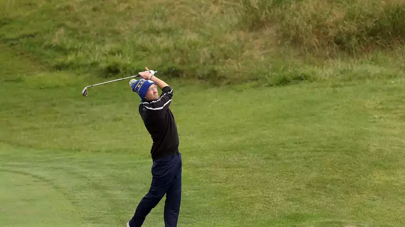 Tom Felton collapses during a celebrity golf tournament.