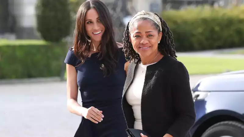 Meghan Markle's mother, Doria Ragland, helps after the birth of baby Lilibet.