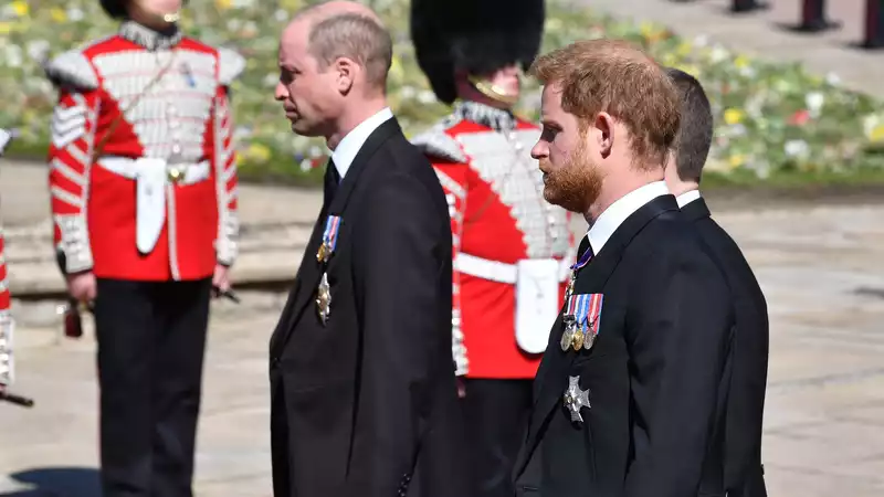 Tom Bradby says Prince Harry and Prince William have been arguing for "the past year and a half."