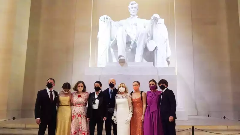 Joe Biden's grandson and daughter, Ashley, make Inauguration Night spectacular.