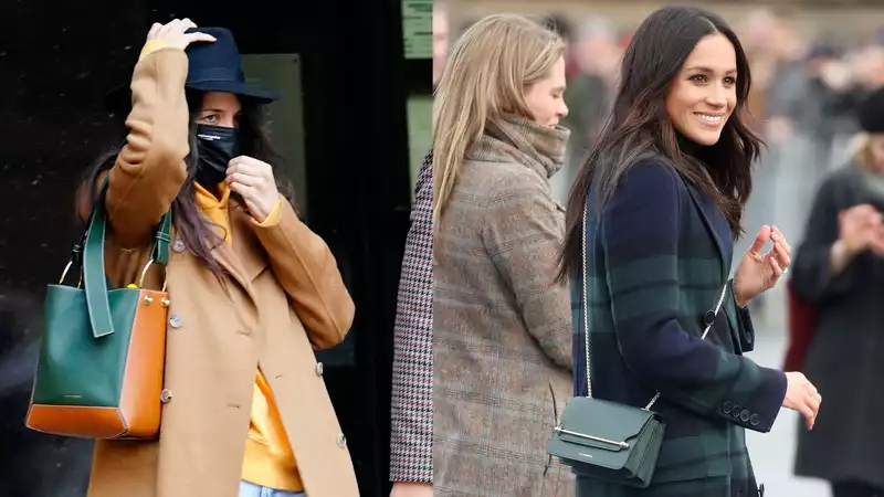 Katie Holmes out with the bag Meghan Markle made famous.