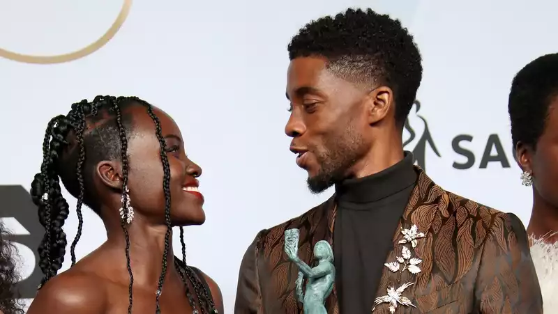 Lupita Nyongo pays moving tribute to Chadwick Boseman, who is "in agony" over his loss.