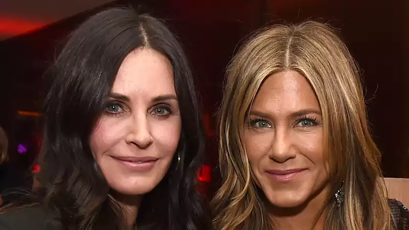 Jennifer Aniston sends a sweet message to Courteney Cox on her 56th birthday.