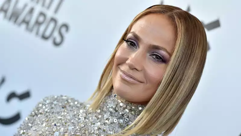 Jennifer Lopez in a white string bikini