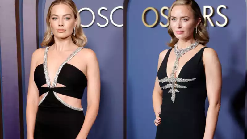 Margot Robbie and Emily Blunt Keep Birbenheimer Alive in Matching Outfits at the Governor's Awards