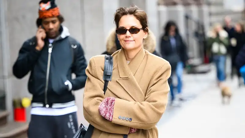 Katie Holmes' beloved Frankie Shop Coat is a true closet staple.