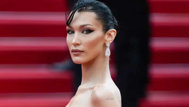 Bella Hadid nearly naked for new brand launch