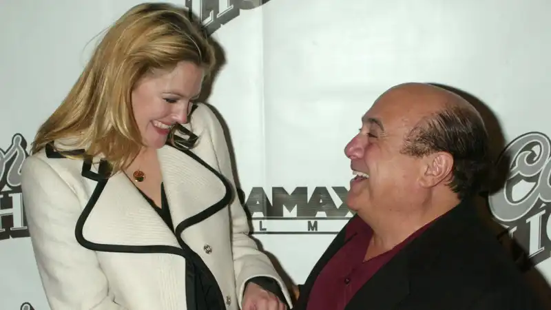 Drew Barrymore reveals she left her "sex list" at Danny DeVito's house.