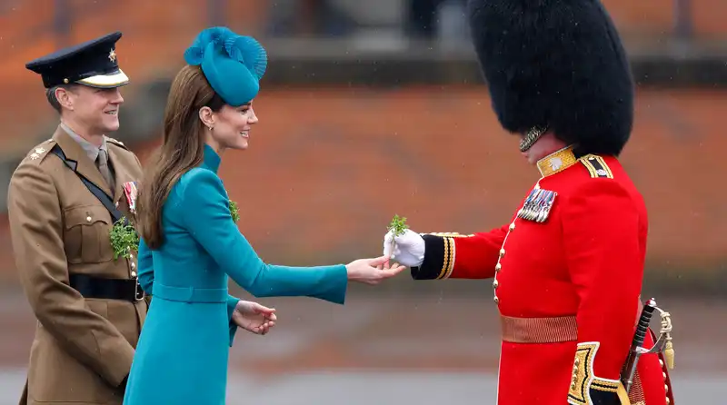 An Irish guard sends a loving message to Kate Middleton after the Palace confirms she will miss Trooping the colour review