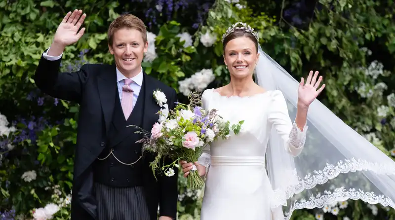 The Duke and Duchess of Westminster have shared photos of their first official wedding