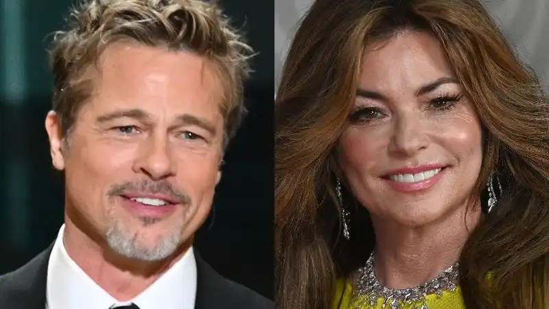 Shania Twain suggests dropping Brad Pitt's name check on the hit song "That Don't Impress Me Much" and replacing him with another heart beat