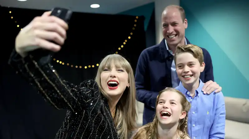 Prince William poses backstage selfie with Taylor Swift after London concert