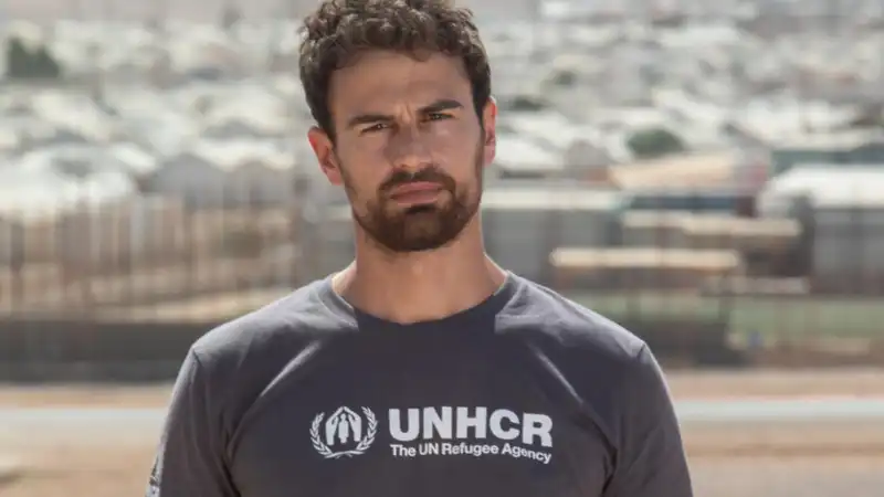 Theo James opens up about his grandfather's experience as a refugee as he announces a new role with the UN Refugee Agency