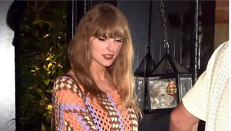 Taylor Swift on a London date with Travis Kells in a crochet dress and Gucci heels under $120