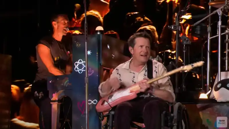 Michael J. Fox Performs with Coldplay on Stage at Glastonbury and Says It Was "Fuckin' Mind Blowing"