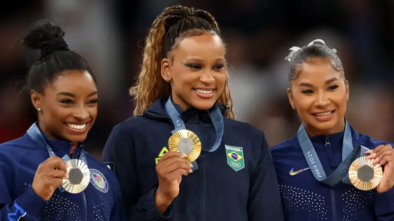 Simone Biles, Rebecca Andrade, and Jordan Childs Make History with First Black Olympic Gymnasts on Podium