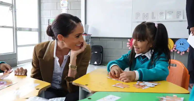 Meghan Markle adopts classic blazer and button-up attire for Columbia tour school visit