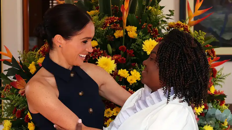 Meghan Markle and Prince Harry talk about Princess Diana on their first day in Colombia