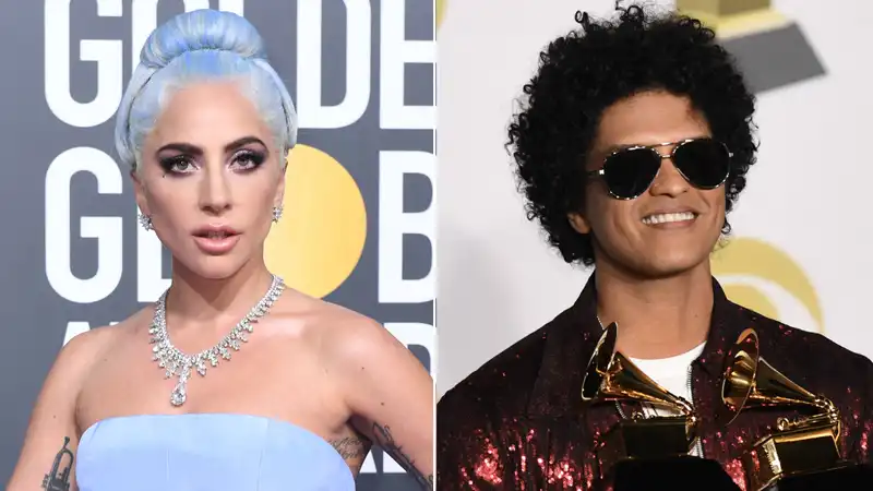 Lady Gaga teases collaboration with Bruno Mars