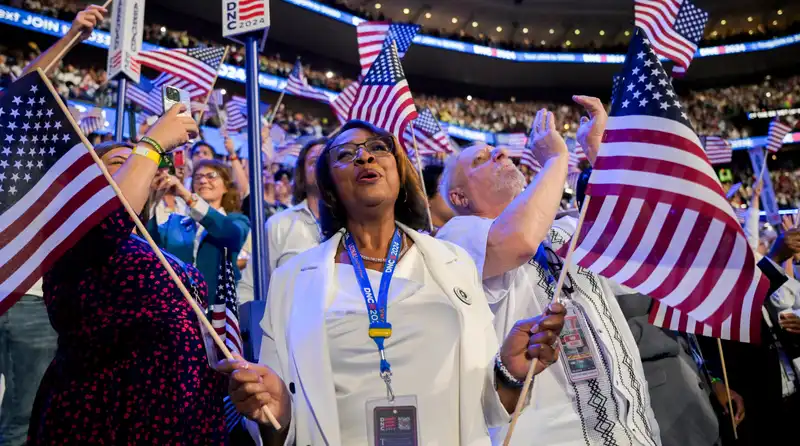 The final night of the DNC was filled with women (and some men) in white coats - why?