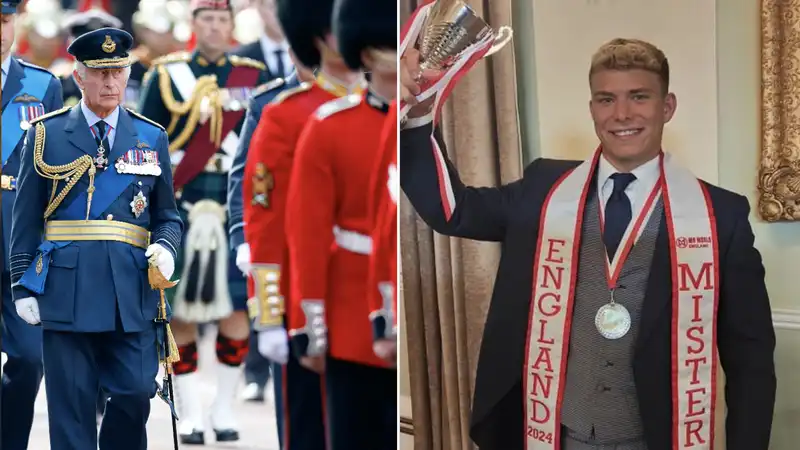 King Charles and Queen Elizabeth's Guard of Honor crowned Mr. England