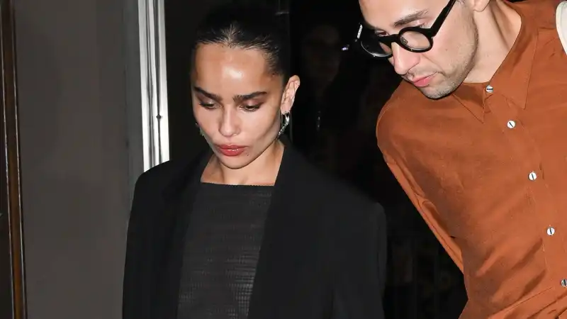 Zoë Kravitz takes off her bra at the after-party