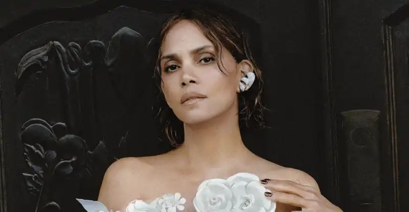 Halle Berry wears a sculpture instead of a top on the cover of Marie Claire