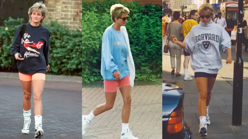 'Tis the season for Princess Diana style, so let's break out the biker shorts!