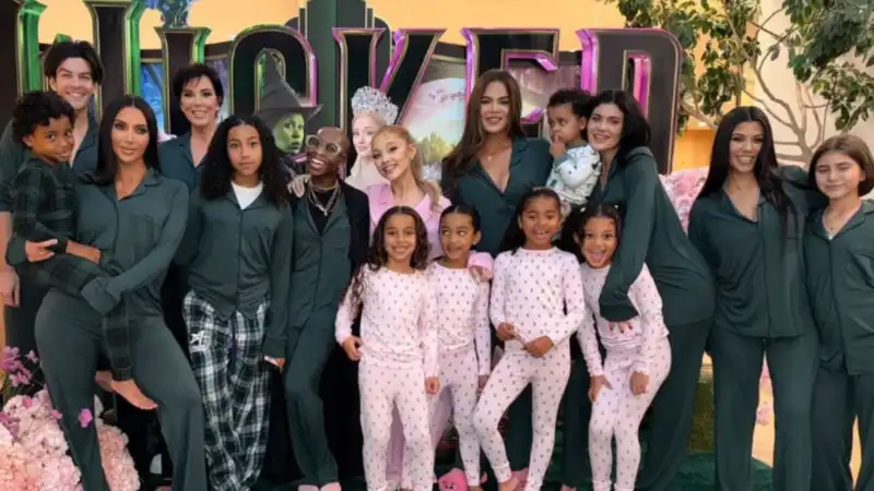 Kim Kardashian hosts a viewing of “Wicked” with Ariana Grande and Cynthia Erivo in attendance.