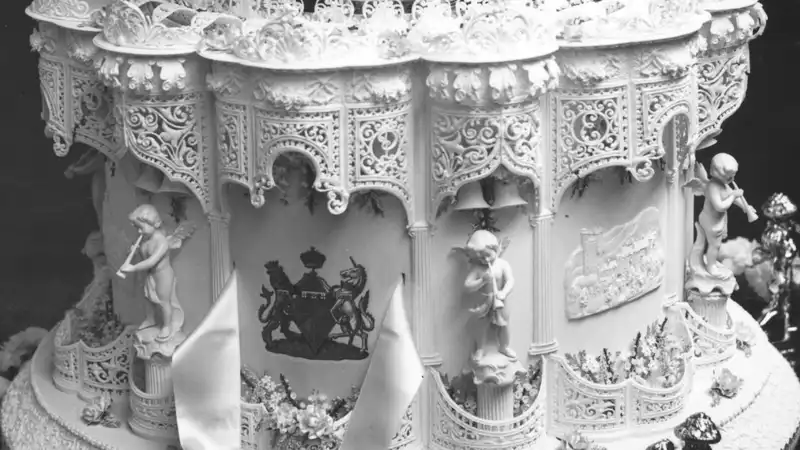 A slice of this royal decades-old wedding cake just made history and sold for an appetizing total