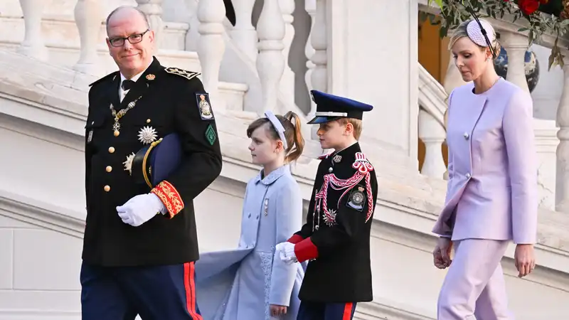 The twins of Princess Charlene and Prince Albert make an adorable look for Monaco's National Day