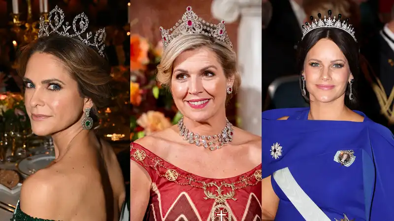 Six European royals wear tiaras on the same day at two events