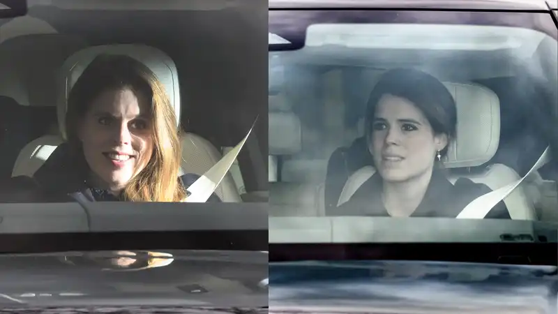 Princess Eugenie and Princess Beatrice show unity at the Royal Christmas Lunch in the absence of Prince Andreu.