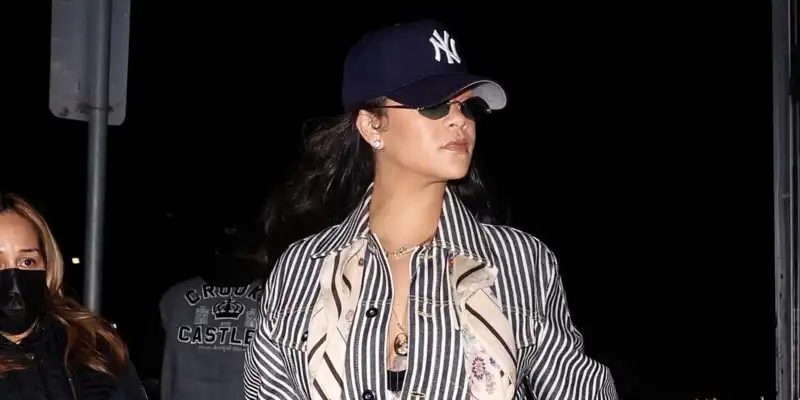 Rihanna Styles Luxury Pajamas and Rare Louis Vuitton Bag for CVS Run with A$AP Rocky