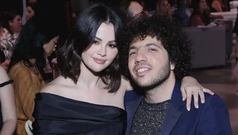 Selena Gomez coordinates with fiancé Benny Blanco in neutral coat and Ugg boots for Christmas