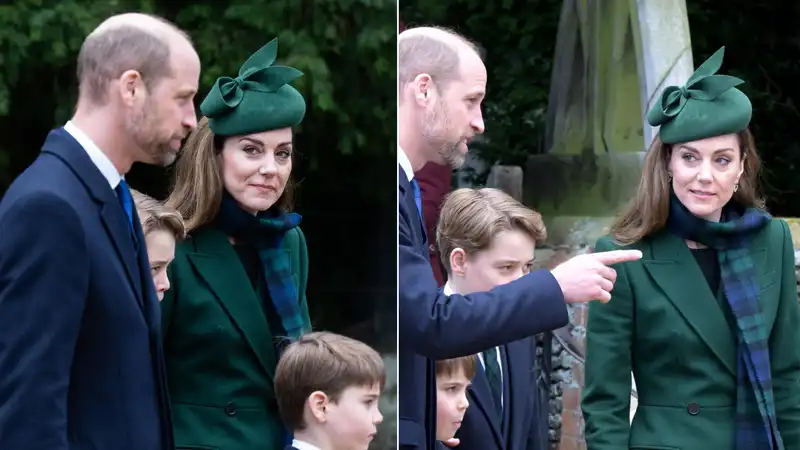 How did Prince William help Kate Middleton at Sandringham at Christmas?